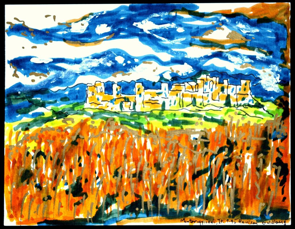 artwork by Harrison Goldberg - Running Through The Cornfield, Monteriggioni, Italy