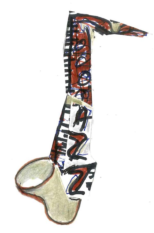Saxophone - artwork by Harrison Goldberg