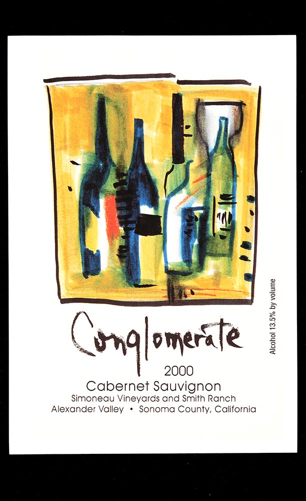 artwork by Harrison Goldberg - Conglomerate Wine Label