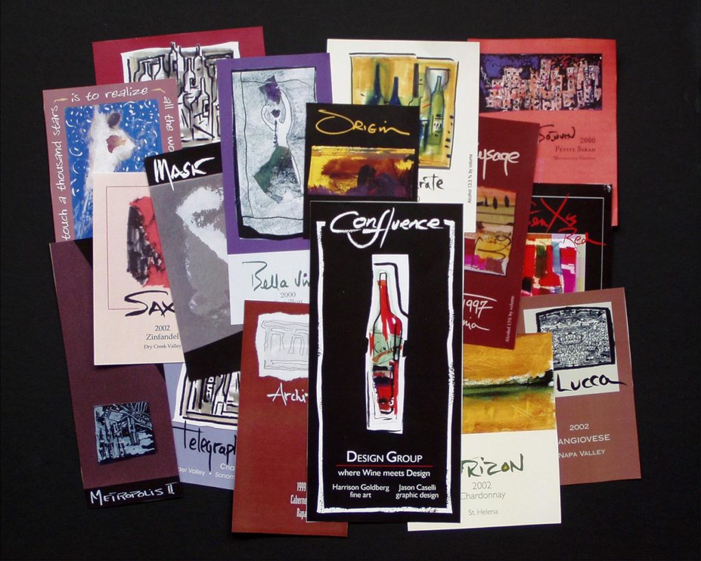 artwork by Harrison Goldberg - Wine Label Collage Collage