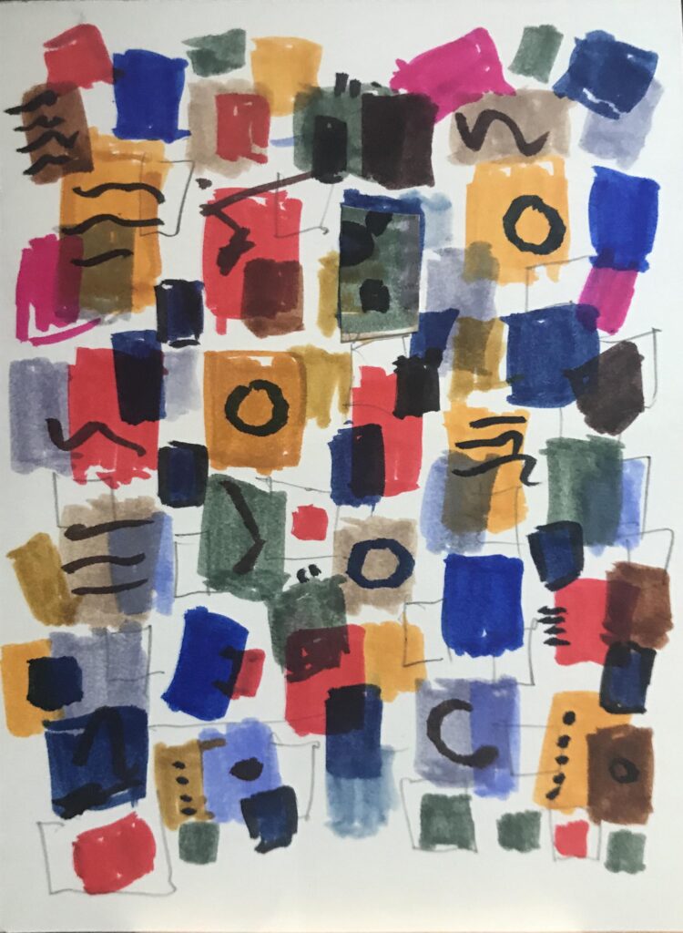 The Colors of Bossa Nova - abstract painting by Harrison Goldberg