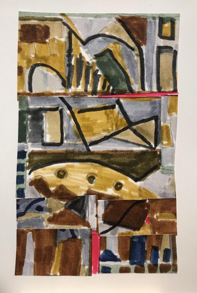 The Price of Freedom - abstract painting & collage by Harrison Goldberg