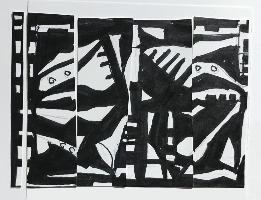 Mixed media collage by Harrison Goldberg