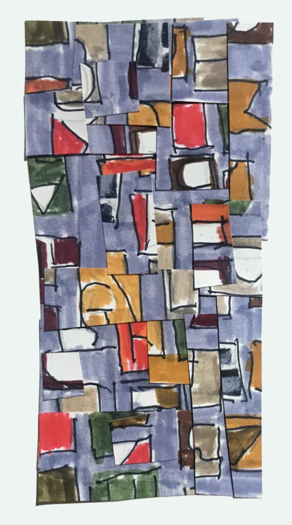 Mixed media collage by Harrison Goldberg