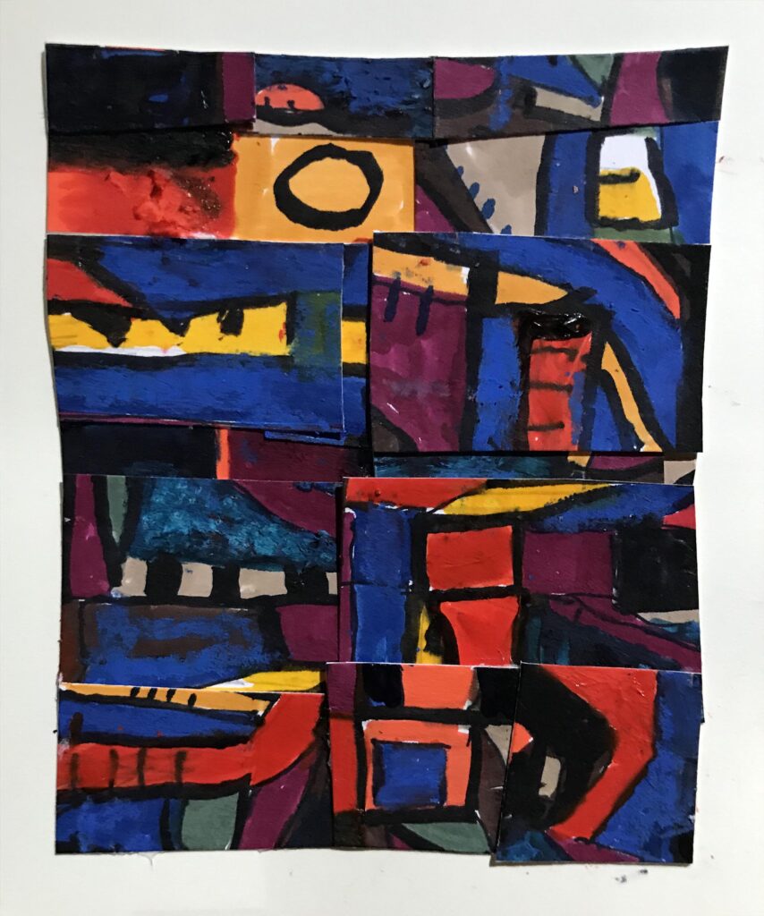 Mixed media collage by Harrison Goldberg