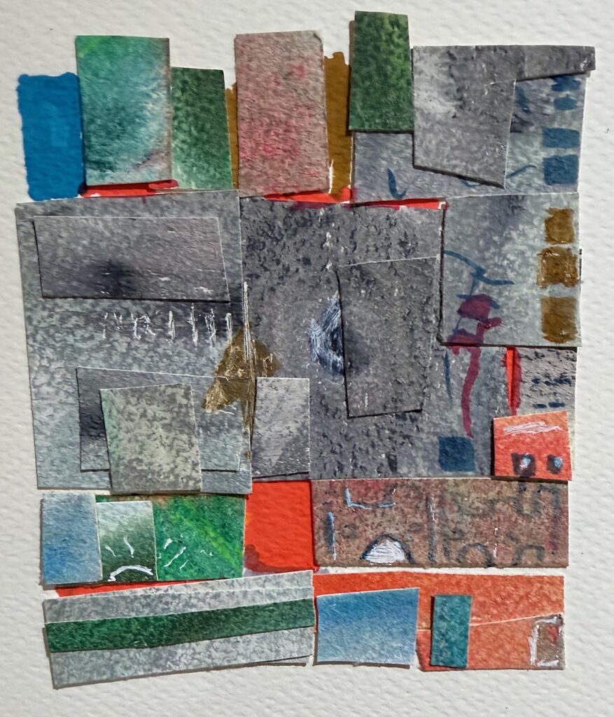 By the rivers of Babylon - mixed media collage by Harrison Goldberg