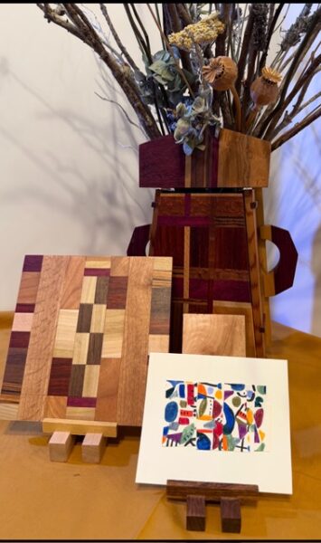 Rites-of-Spring-by-Harrison-Goldberg-Ikebana-by-Akiko-Vessel-and-T21-Trivet-by-James-Docker - for the art of Boro exhibition, 2026